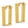 14k Yellow Gold 13/16" Polished U Shape Hoop Earrings