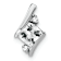 Rhodium Over 10k White Gold 0.52 ctw Cushion White Topaz and Diamond
Chain Slide Pendant