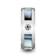 HONOLULU Mother of Pearl Inlay Tungsten Carbide Ring with Beveled Edges
and White Diamond 8mm