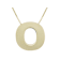 Block Letter O Initial Necklace In 10K Yellow Gold