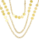 Multi-Row Disc Chain Necklace In 18K Gold Over Bronze