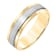 6mm Comfort Fit Band with Brushed Finish in 10k Yellow Gold with White Rhodium