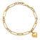 14k Yellow Gold Polished Heart Charm Link Bracelet