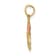 14K Yellow Gold and 14k Rose Gold Textured #1 MOM with Flower Charm