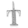 14K White Gold Diamond Letter T Initial Pendant