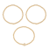 Initial E CZ Beaded Bracelet Set In 14K Gold Over Brass 0.15ctw