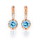 Blue Topaz 14K Rose Gold Over Sterling Silver Drop Earrings