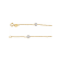14K Yellow Gold White Freshwater Pearl Children's 6 Inch Bracelet