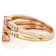 Morganite Two-Tone Ring In 18K Yellow And Rose Gold Over Sterling Silver 0.89ctw