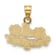 14k Yellow Gold Textured #1 Daughter with Flowers pendant