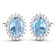 1.92ctw 14K White Gold Aquamarine and White Diamond Halo Earrings