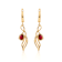Red Garnet 14K Yellow Gold Over Sterling Silver Pear Drop Earrings