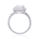 White Topaz Sterling Silver Halo Ring, 3.83ctw
