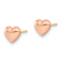 14k Rose Gold Children's Heart Stud Earrings