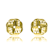 Twisted Knot Button Stud Earrings In 14K Gold Over Brass