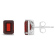 8x6mm Rectangular Octagonal Garnet Rhodium Over Sterling Silver Stud Earrings