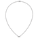 Rhodium Over Sterling Silver Polished Fancy Cubic Zirconia Bar Necklace