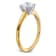 14K Yellow Gold With White Gold Accents 1 ct. D E F Pure Light Round
Moissanite Solitaire Ring