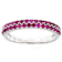 Lab-Created Ruby Stackable Band Ring In Sterling Silver