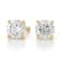 Certified White Lab-Grown Diamond H-I SI 14k Yellow Gold Solitaire Stud
Earrings 0.75ctw