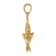 14k Yellow Gold 3D Textured Red Snapper Fish Charm