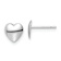 Rhodium Over 14k White Gold Children's 6.25mm Polished Heart Stud Earrings