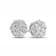 1.25ctw Diamond Cluster Earrings in 14k White Gold