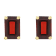 6x4mm Emerald Cut Garnet 14k Yellow Gold Stud Earrings