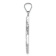 Rhodium Over 14k White Gold Polished and Textured Solid Star of David Pendant