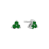 0.30ctw Emerald 3-Stone Earrings in 14k White Gold