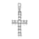 Rhodium Over 10k White Gold Accent Diamond Latin Cross Pendant