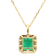 4.33 Ctw Emerald and 0.25 Ctw White Diamond Pendant in 14K YG