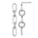 Rhodium Over 14k White Gold Polished and Textured Twisted Chain Link
Dangle Earrings