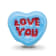 Sterling Silver Love You Enameled Heart Bead