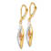 14k Tri-color Gold Diamond-Cut Dangle Earrings