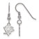 Rhodium Over Sterling Silver NHL Pittsburgh Penguins LogoArt Dangle Earrings