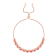 Lab Created Peach Padparadscha Sapphire 18K Rose Gold Over Sterling
Silver Halo Tennis Bracelet