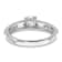 Rhodium Over 10K White Gold Lab Grown Diamond VS/SI GH, Engagement Ring 0.74ctw