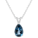 12x8mm Pear Shape London Blue Topaz With Diamond Accents Rhodium Over
Sterling Pendant with Chain