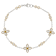 White Lab-Grown Diamond Two-Tone Station Bracelet In 14K Yellow Gold
Over Sterling Silver 1.50ctw