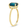 London Blue Topaz 10K Yellow Gold Twist Band Ring 2.45ctw