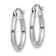 Rhodium Over 14k White Gold 9/16" Polished Tube Hoop Earrings