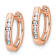 Diamond Hinged Hoop Earrings In 10K Rose Gold 0.12ctw