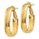14k Yellow Gold 1 1/16" Oval Hoop Earrings