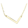 Sideways Initial L Necklace In Solid 14K Yellow Gold 18 Inch