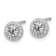 Rhodium Over Sterling Silver Polished Cubic Zirconia Halo Post Earrings