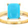 Sleeping Beauty Turquoise Ring In 18K Gold Over Sterling Silver