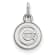 Rhodium Over Sterling Silver MLB Chicago Cubs LogoArt Circle Pendant