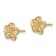 14k Yellow Gold Textured 7.2mm Plumeria Flower Stud Earrings