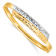 14k Yellow Gold and Rhodium Over 14k Yellow Gold 10mm Diamond-Cut
Overlap Hinged Bangle